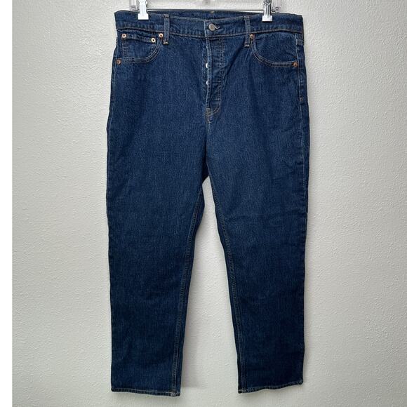 GAP Cheeky Straight High Rise Jeans Blue Women’s 32/14R Button Fly - Picture 1 of 15